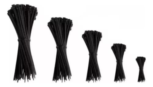 Kit 500 Fita Hellerman Cinta Plástica Enforca Gato 5 Tamanho Preto - 10