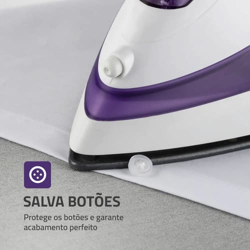 Ferro A Vapor Ceramic Express, Mondial, 200w - F-40 Branco E Roxo 127v - 5