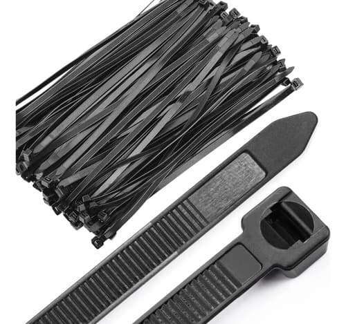 Kit 500 Fita Hellerman Cinta Plástica Enforca Gato 5 Tamanho Preto - 8