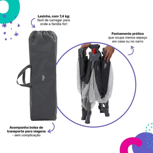 Berço Cosco Kids, Cozzy, Cinza Lápis - 8