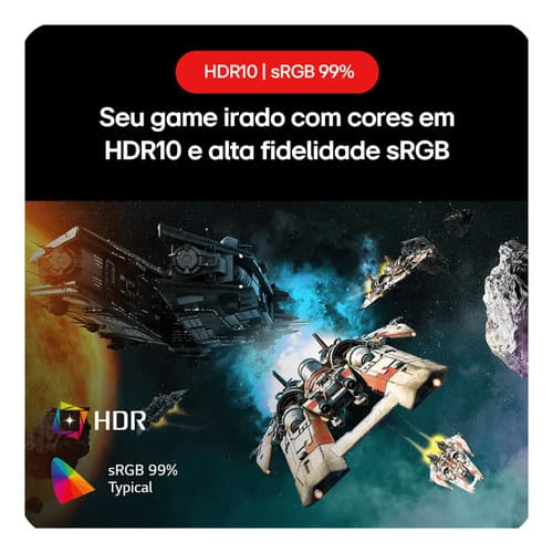 Monitor Gamer LG Ultragear 27 Ips, 180hz, 1ms (gtg), Nvidia G-sync , Amd Freesync, Hdr10, Srgb 99% - 27gs60f-b (novo Com Caixa Aberta) Preto 127/220v - 7