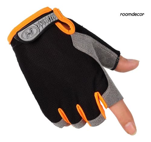 Unissex Luva Para Bicicleta Ciclismo Com Gel Super Confortáv N4 Laranja - 1