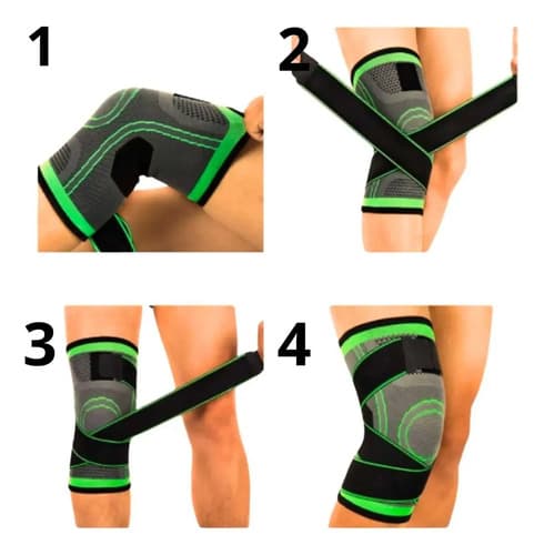 Joelheira De Compressão Ortopédica Ajustável Alívio Dor Tensor Aleatória Único - 7