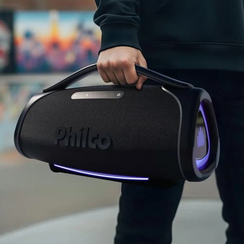Caixa De Som Boombox Philco Extreme Bluetooth V.5.4 300w Pbx01 (novo Com Caixa Aberta) Preto 127/220v - 4