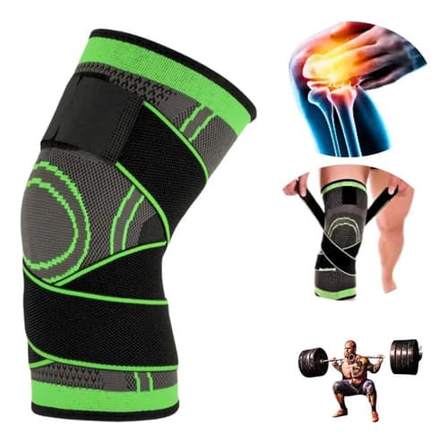 Joelheira De Compressão Ortopédica Ajustável Alívio Dor Tensor Aleatória Único - 4