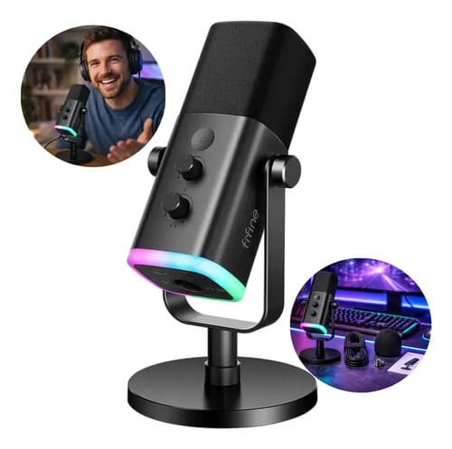 Microfone Fifine Usb/xlr Am8 Dinâmico Cardioide Cor Preto - 1