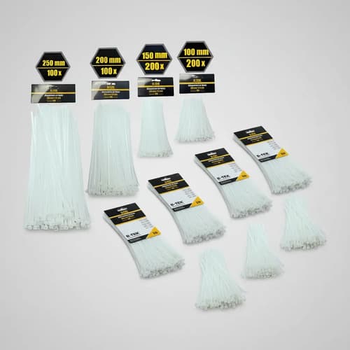 Kit 500 Abraçadeiras Nylon Enforca Gato Fita Cinta Branco Branco - 1