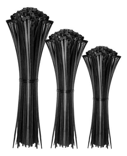 Enforca Gato Abraçadeira 3 Em 1  15,20,30cm 1000 Pcs  Preto  Preto - 1