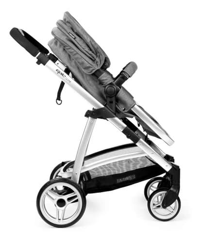 Carrinho De Bebê De Paseio Travel System Infanti Epic Lite Ts Trio Grey Classic Prateado - 4