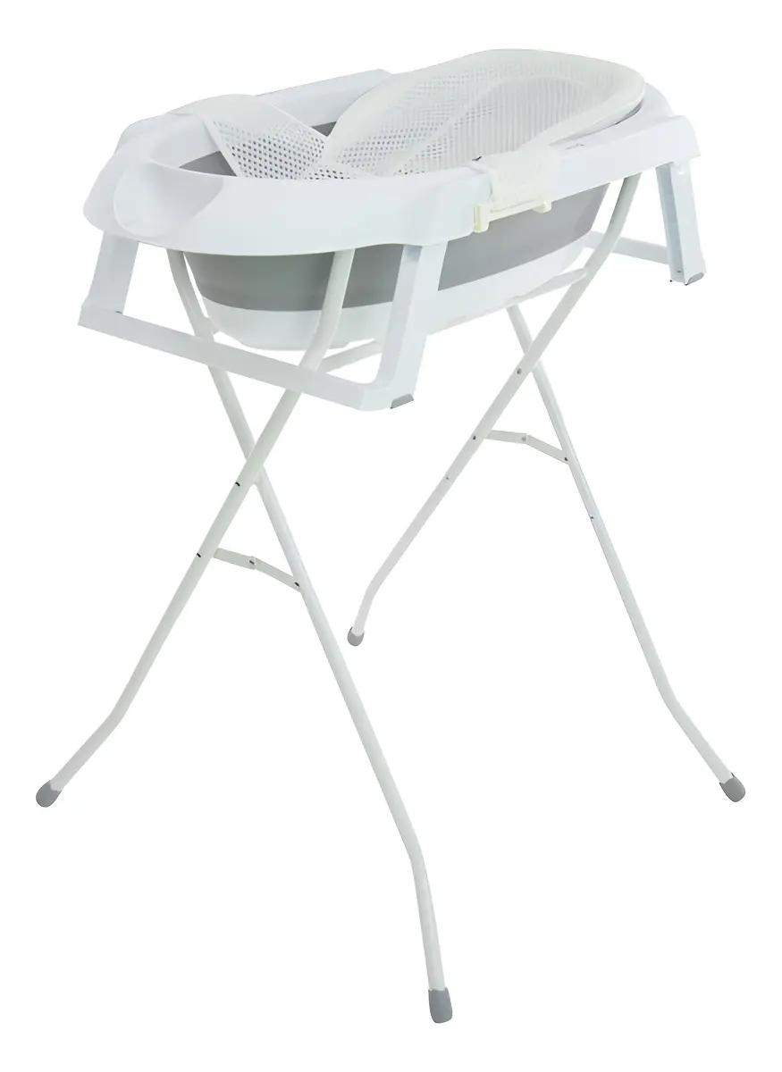 Banheira Safety 1st, Smile Com Suporte, Grey Cinza Liso - 1