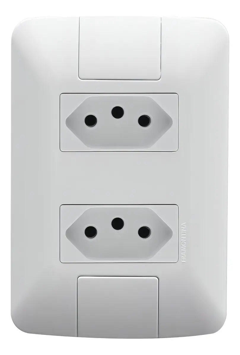 Tomada Tramontina 4x2 20a Dupla 2p+t 250v Aria Cor Branco - 1