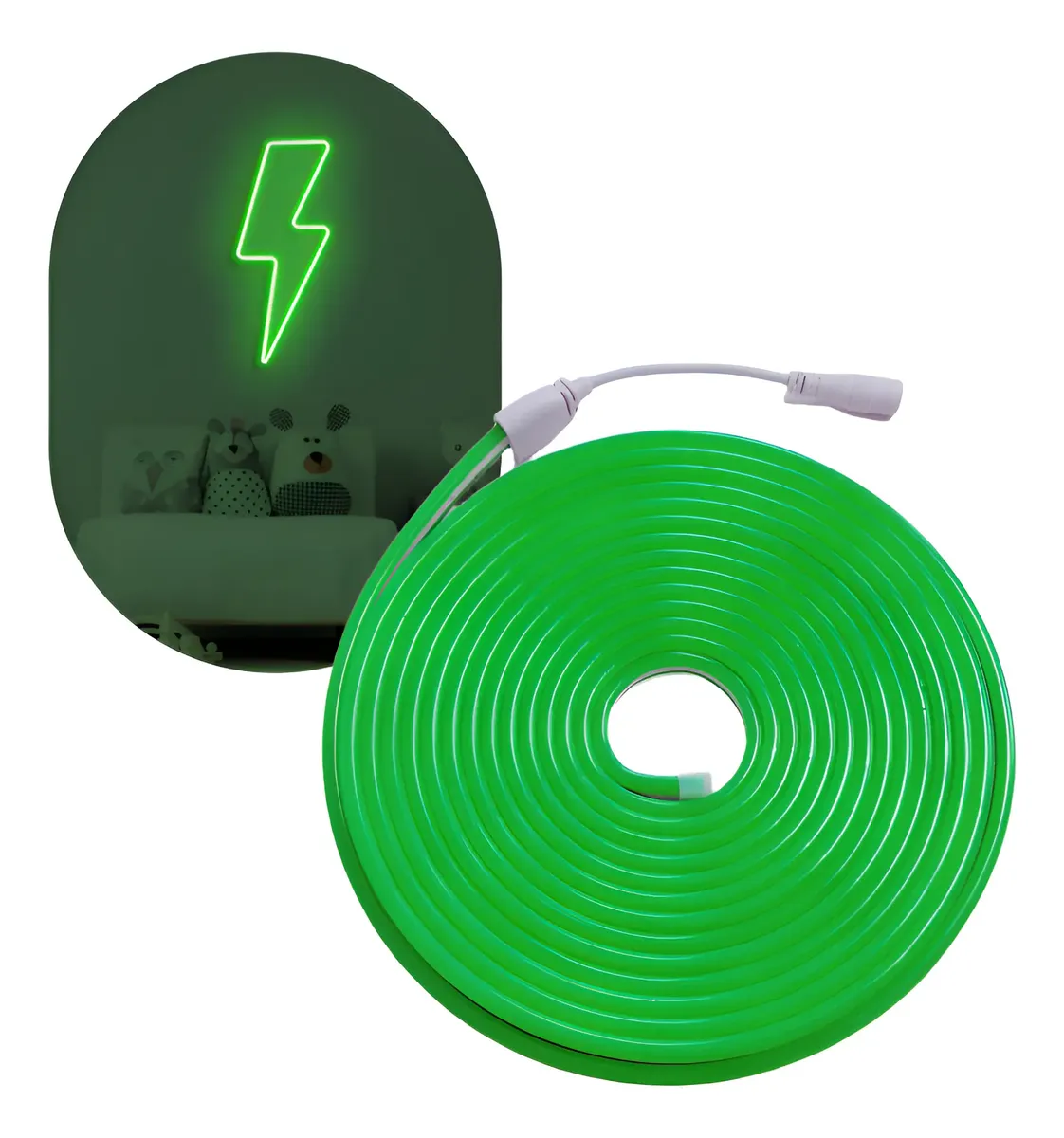 Fita Led Neon Verde 5m 12v - 1