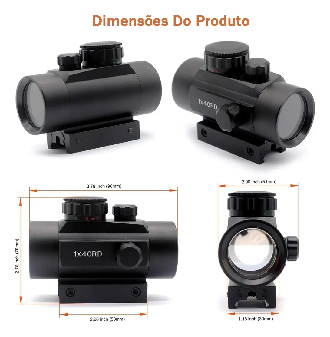 Cbc Red Dot 1x40 Aparelho De Pontaria Para Airsoft 11mm - 1