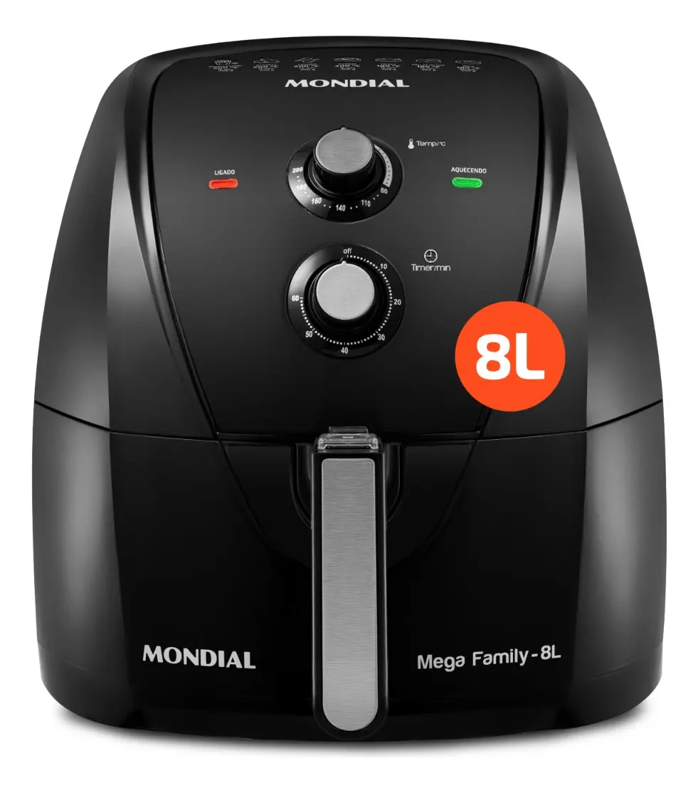 Fritadeira Sem Óleo Air Fryer 8l, Mondial, 1900w - Afn-80-fb Preto 127v - 1