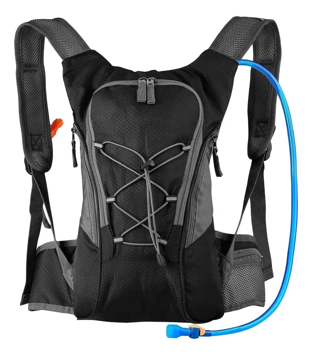 Mochila Hidratação Térmica C/refil 2lts Preta Preto Liso - 1