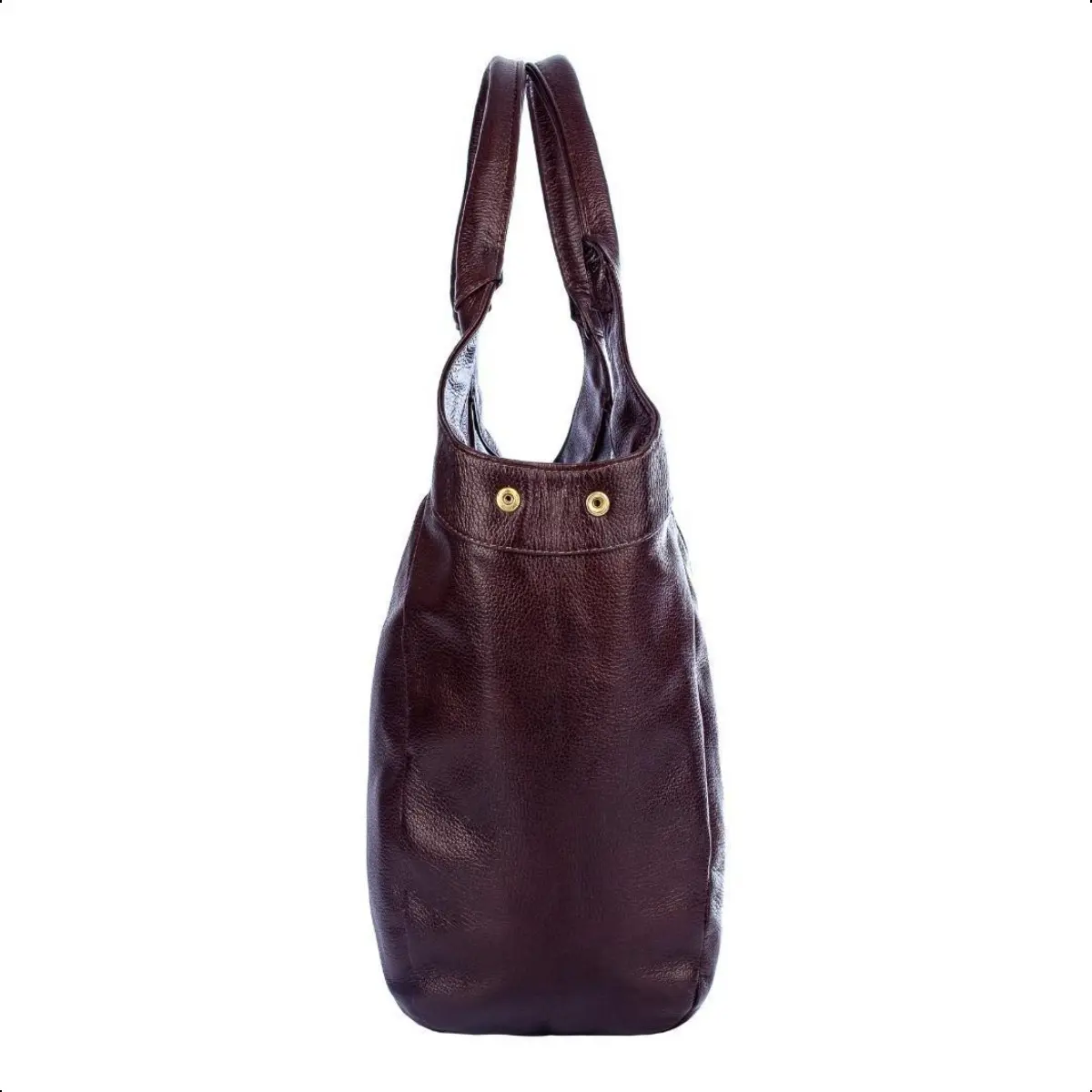 Bolsa Saco Grande De Couro Cíntia Cor Café .Enluaze. - 2