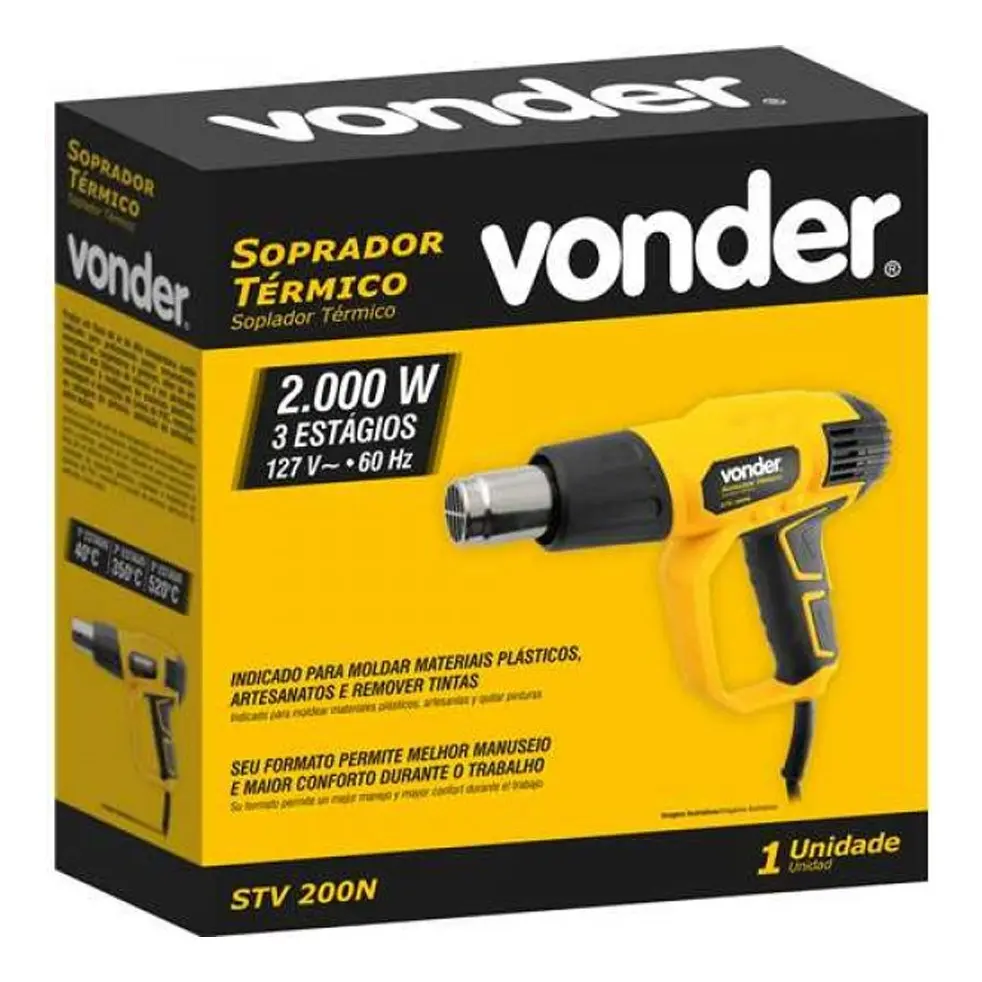 Soprador Térmico Vonder 2000w Stv200 3 Estágios - 1