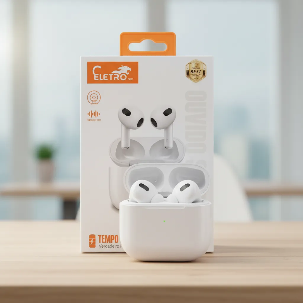 Fone De Ouvido Bluetooth Wireless Sem Fio Intra Auricular  Eletro Mex El-1602 Com Som Estéreo Branco - 1