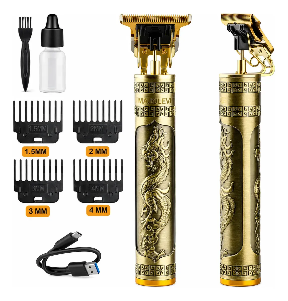 Máquina Dragão De Cortar Cabelo e Barba Recarregável Sem fio - 1
