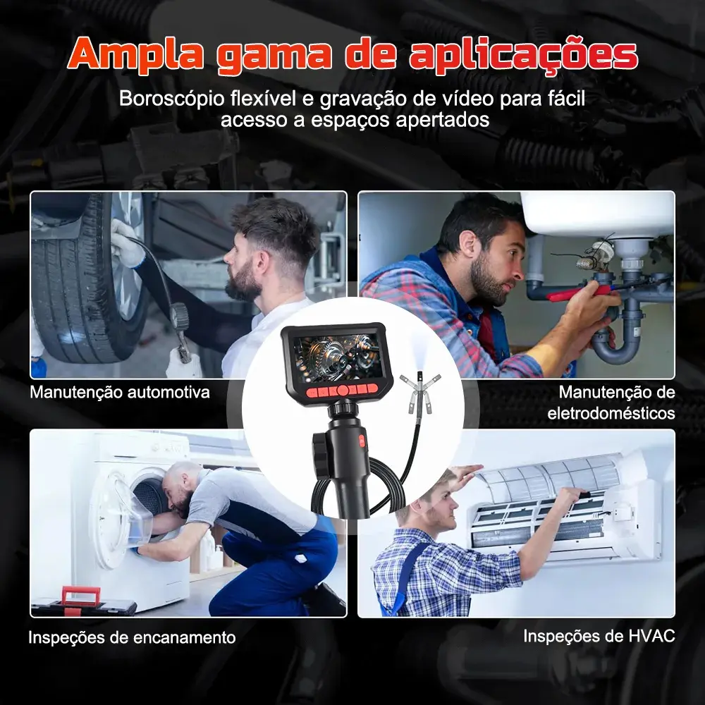 Boroscópio Bi-direcional Endoscópio Com Iluminação Led - 2