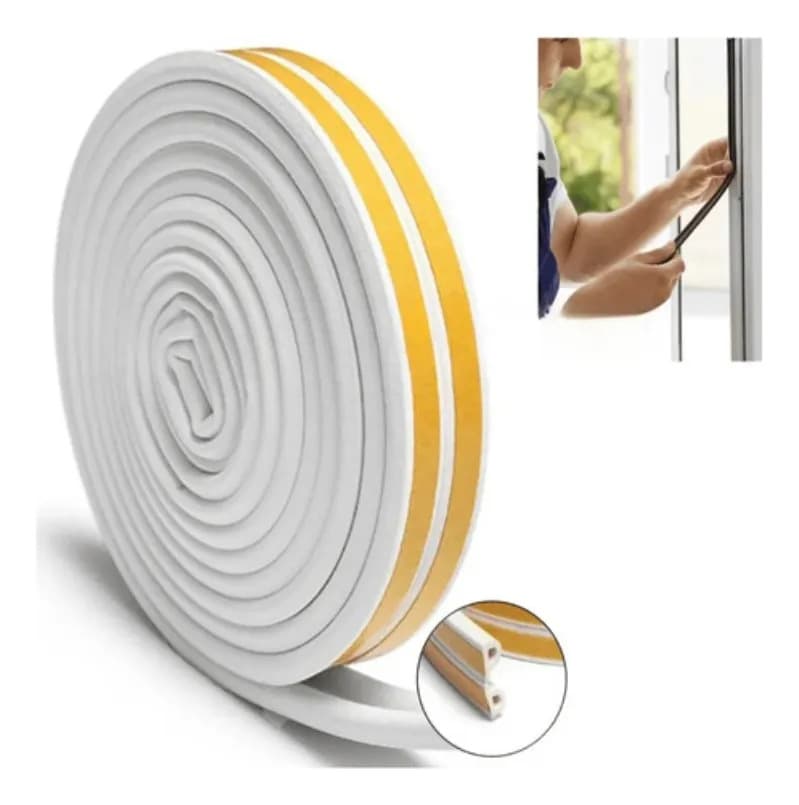 Fita Vedação 6m Para Portas E Janelas Fendas Frestas Branco - 1