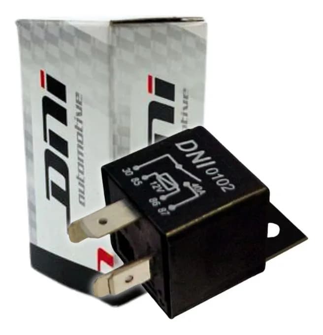 Rele Auxiliar 4 Terminais C/ Suporte 12v 40a Universal - 1