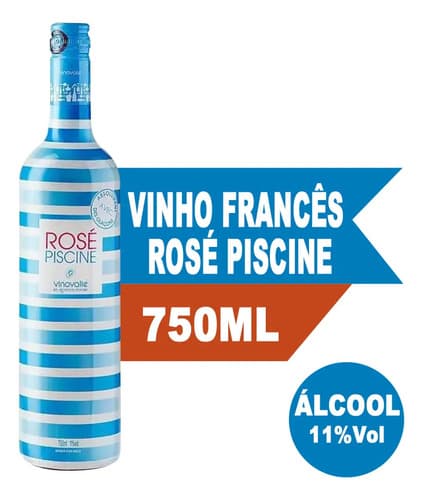 Vinho Francês Rosé Piscine Stripes Garrafa 750ml - 1