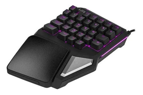 Teclado Gamer One Hand Drugi Semi Mecânico Com Luz Led Tc238 Cor De Teclado Preto - 2