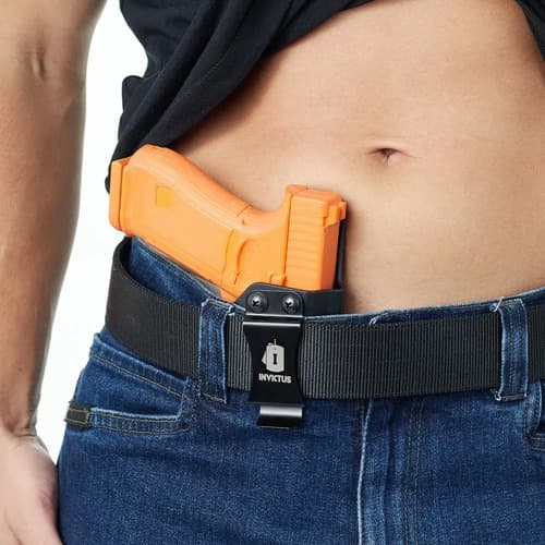 Coldre Velado Invictus Para Glock G17 G22 ( Gen3 E Gen4 ) Interno Iwb Oculto Destro Preto - 2