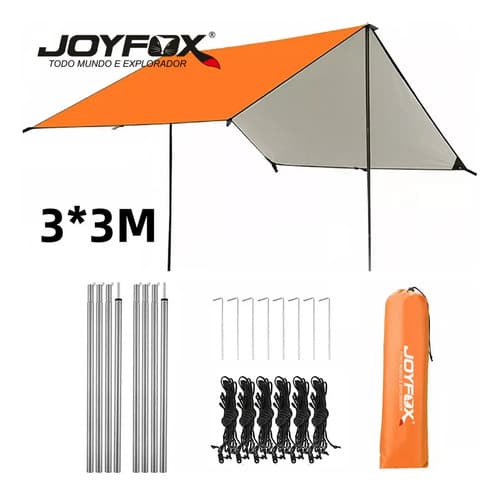 Joyfox Tenda Gazebo Con Estacas 2.1x3x3m Cor Laranja - 1