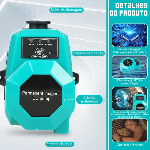 Bomba Pressurizadora Água Silenciosa 120w 40l/min 110/220v 127/220v - 3
