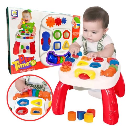 Mesa Didática Play Time De Atividades Mesinha Infantil Multicolor - 1