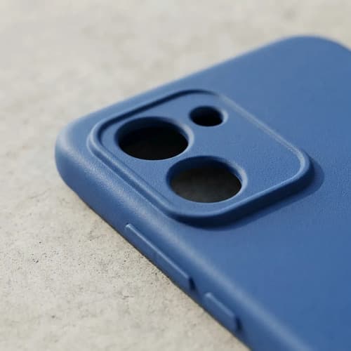 Capa Silicone Aveludada Compatível Moto G06 Azul - 3