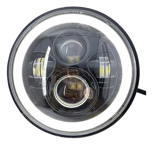 Par Farol 7 Polegadas Redondo Led Angel Eyes Drl + Seta - 5