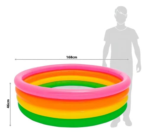 Piscina Inflável Infantil Sunset 780 Litros Intex 56441 Colorful - 6