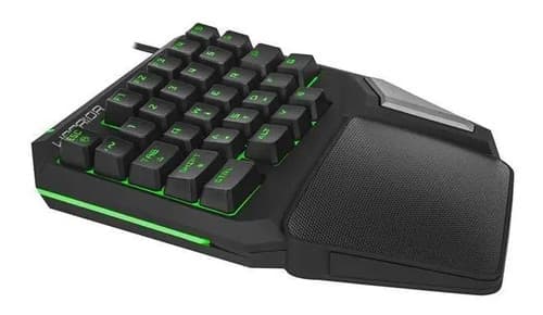 Teclado Gamer One Hand Drugi Semi Mecânico Com Luz Led Tc238 Cor De Teclado Preto - 1