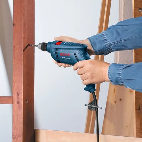Furadeira Martelete Parafusadeira Elétrica De 10mm Bosch Gsb 450 450w + 0 Baterías De 0mah + Accesorio Com Caixa De Papelão Azul 127v - 5