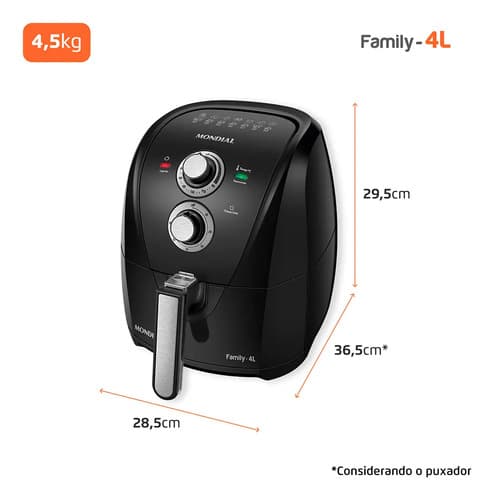 Fritadeira Air Fryer Mondial Family 4l Afn-40-bfs Preto 127v - 8