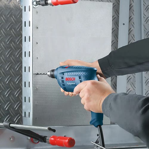 Furadeira Martelete Parafusadeira Elétrica De 10mm Bosch Gsb 450 450w + 0 Baterías De 0mah + Accesorio Com Caixa De Papelão Azul 127v - 6