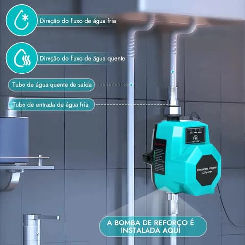 Bomba Pressurizadora Água Silenciosa 120w 40l/min 110/220v 127/220v - 5