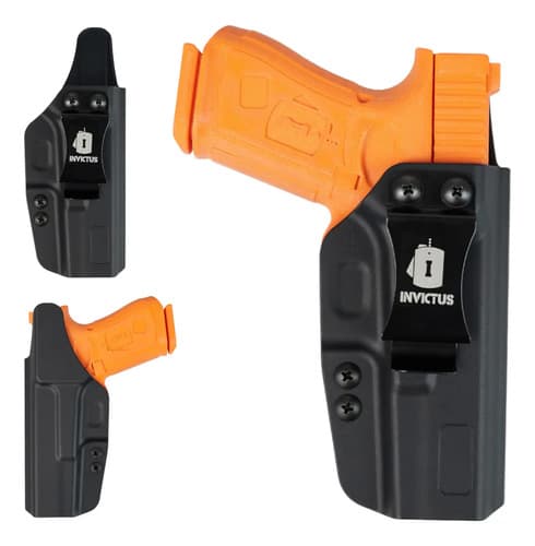 Coldre Velado Invictus Para Glock G17 G22 ( Gen3 E Gen4 ) Interno Iwb Oculto Destro Preto - 4
