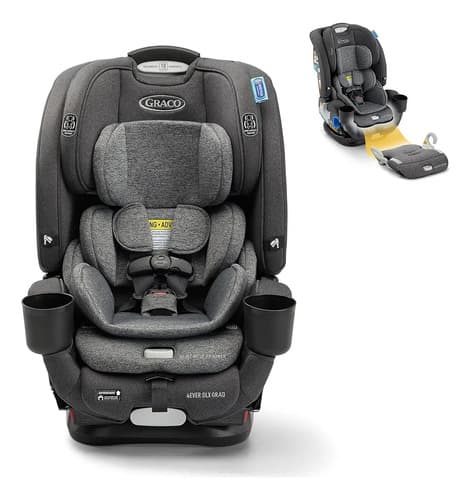 Graco - 4ever Dlx Grad - Assento De Carro 5 Em 1, Confortável E Ajustável, Inclui Cinto De Segurança Removível, Cor Harrison - 1