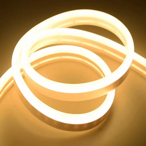 Fita Led Neon Alto Brilho Branco Quente 3m Fonte Decoração Branco-quente 127v 12v - 4