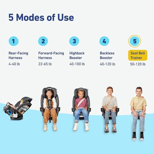 Graco - 4ever Dlx Grad - Assento De Carro 5 Em 1, Confortável E Ajustável, Inclui Cinto De Segurança Removível, Cor Harrison - 3