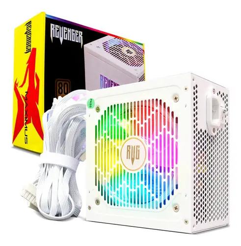 Fonte 80 Plus Pc Gamer 750w Atx Bronze Pfc Led Rgb - 1