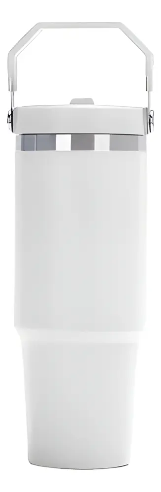 Garrafa Copo Térmico Inox Sport Carro Água 900ml Canudo Alça - 1