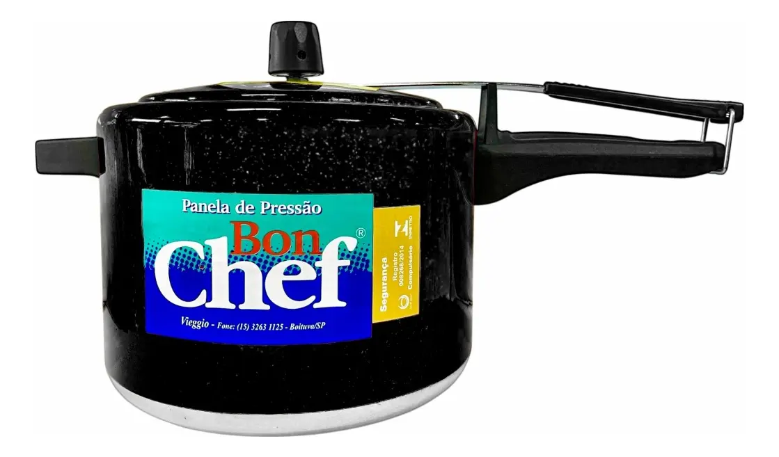Panela De Pressão Preta Vieggio 4,5 Litros Bon Chef - 1