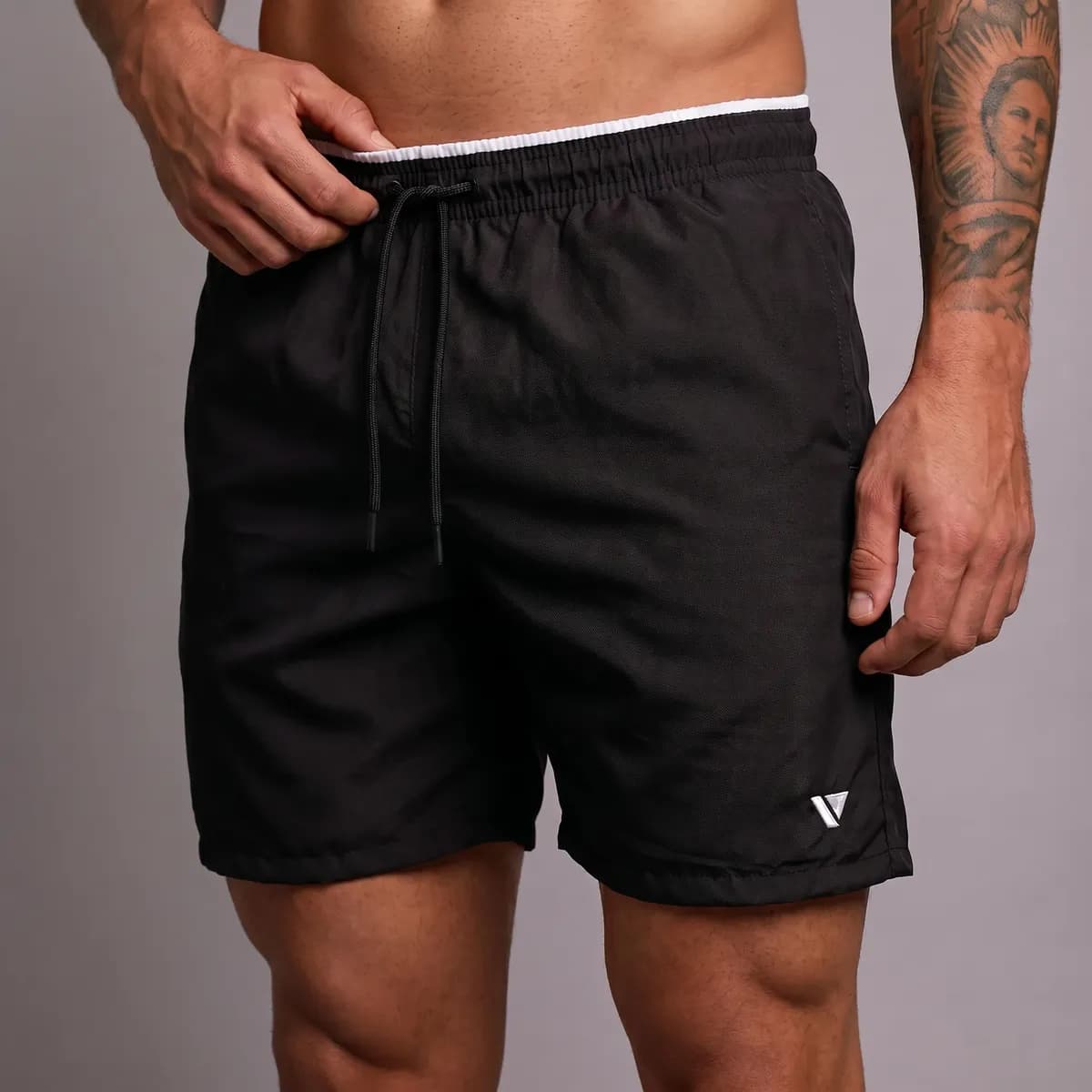 Short Praia Masculino Verão Corrida Cinza Tam GG - 1