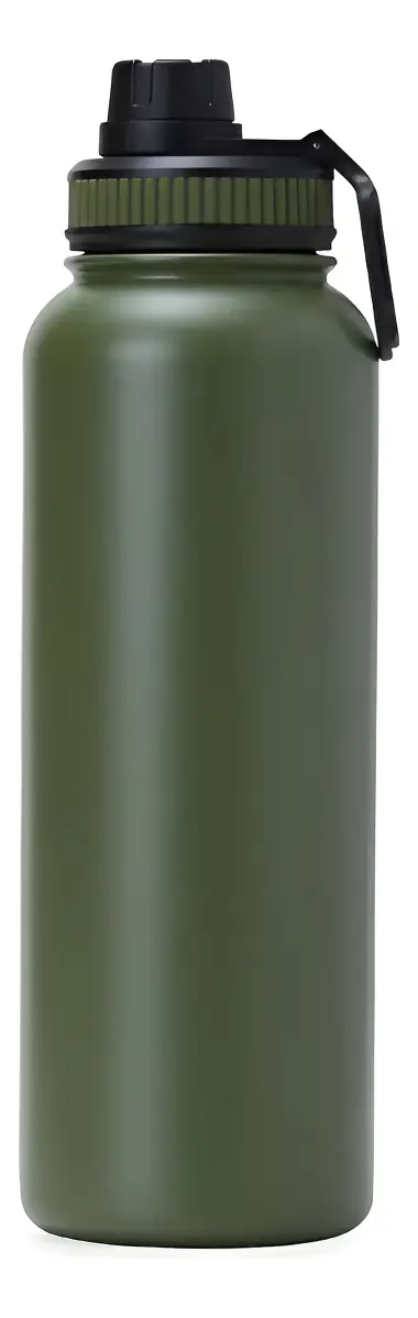 Garrafa Térmica 1200ml Isolada A Vácuo Água Gelada - VERDE MUSGO - 1