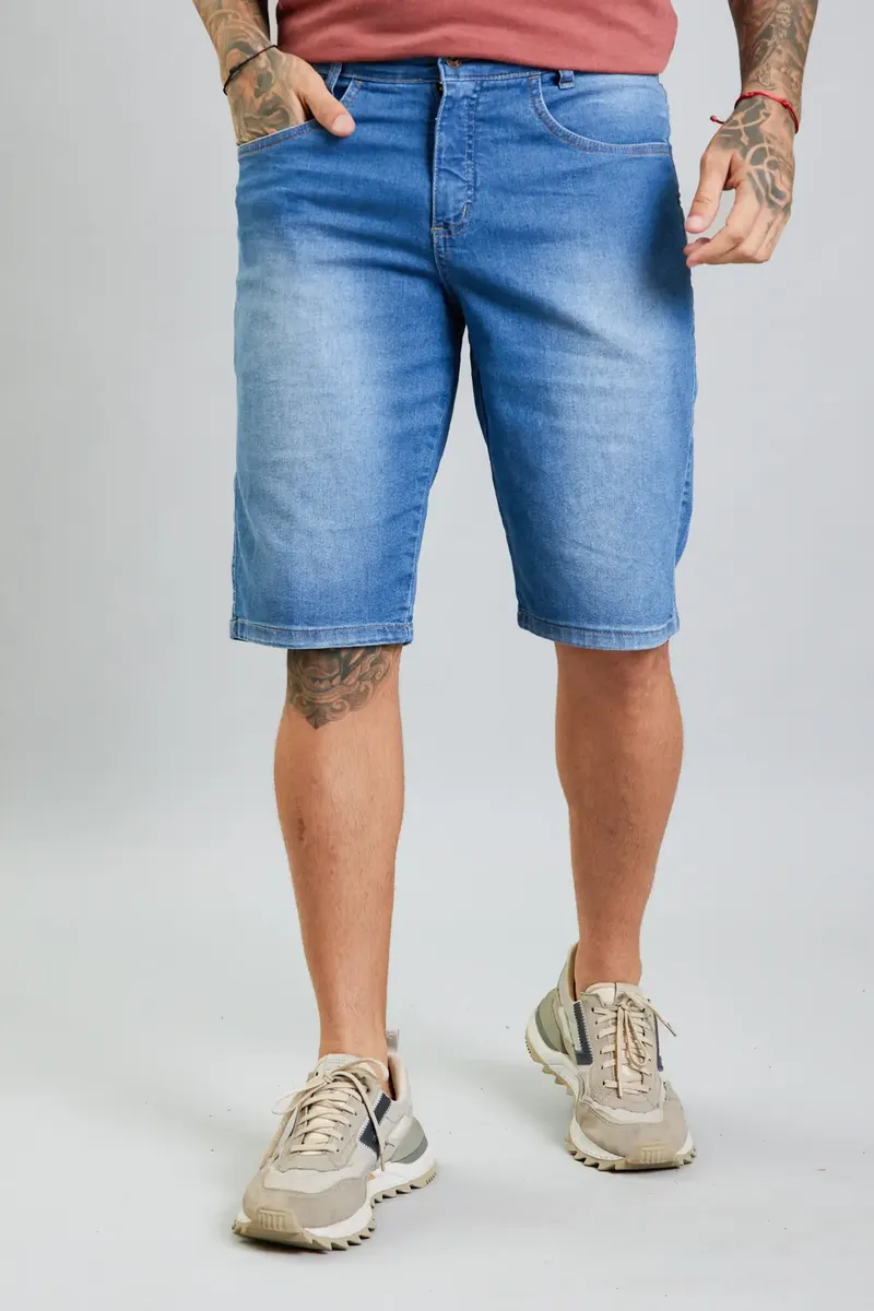 Bermuda Jeans Masculina Tradicional Lemier Collection Tam42 - 1